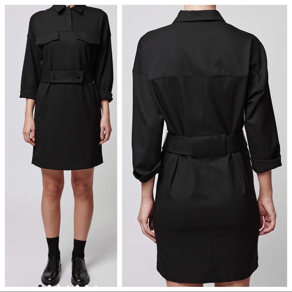 topshop utility shirt dress